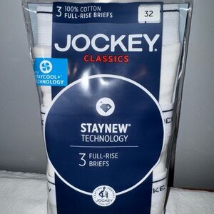 Jockey Full Rise Men’s Underwear NEW Size 32 Package of 3 Pairs
